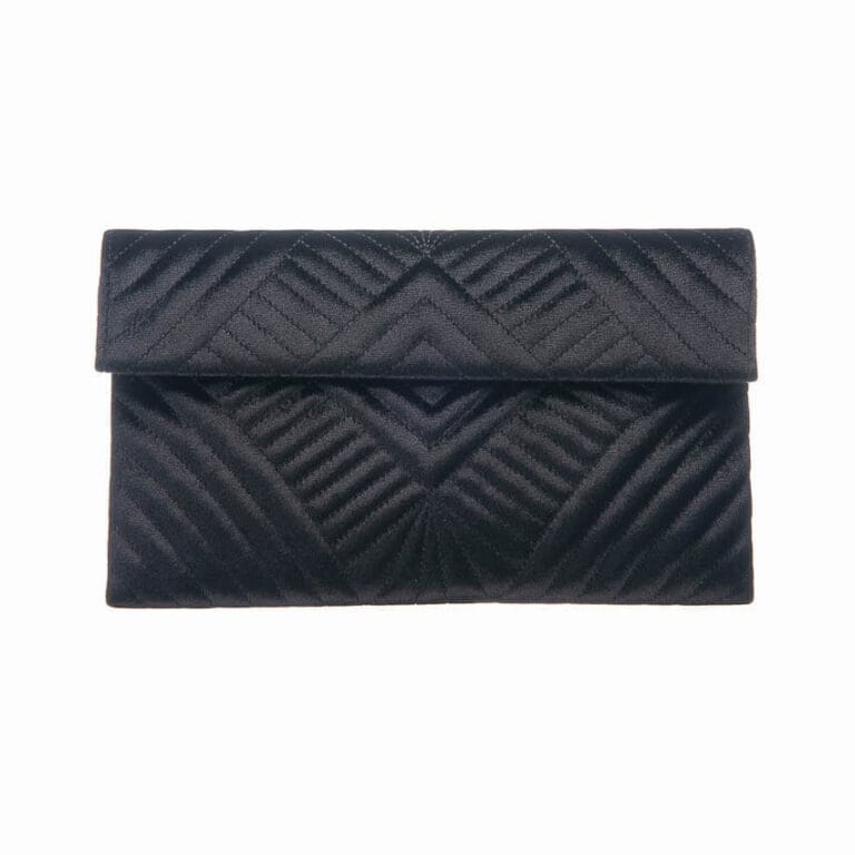 Pochette velluto trapuntato colore nero 01