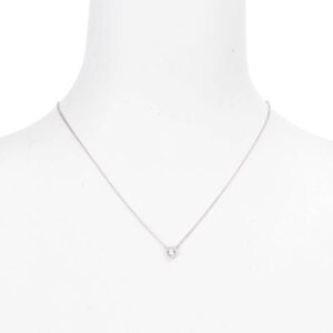 Collana girocollo argento punto luce zirconi
