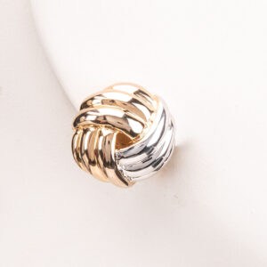 Orecchini clip gomitolo oro argento