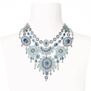 Collana girocollo blu arabesca 1