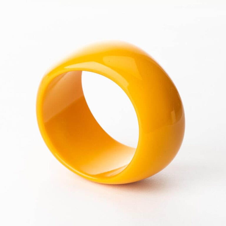 Bracciale rigido grande resina arancione 2