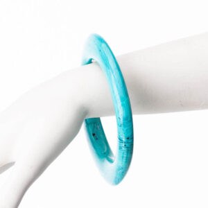 Bracciale rigido sottile resina color turchese 1