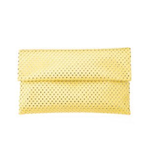 Pochette tessuto microcristalli lime 2
