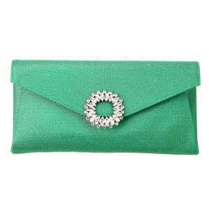 Pochette tessuto scintillante verde bandiera decorazione gioiello 2