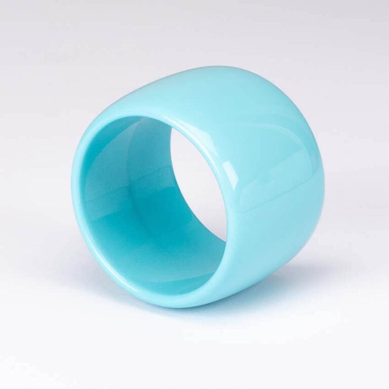 Bracciale rigido bangle resina pregiata azzurro 2