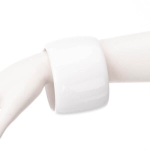 Bracciale rigido bangle resina pregiata bianco ottico