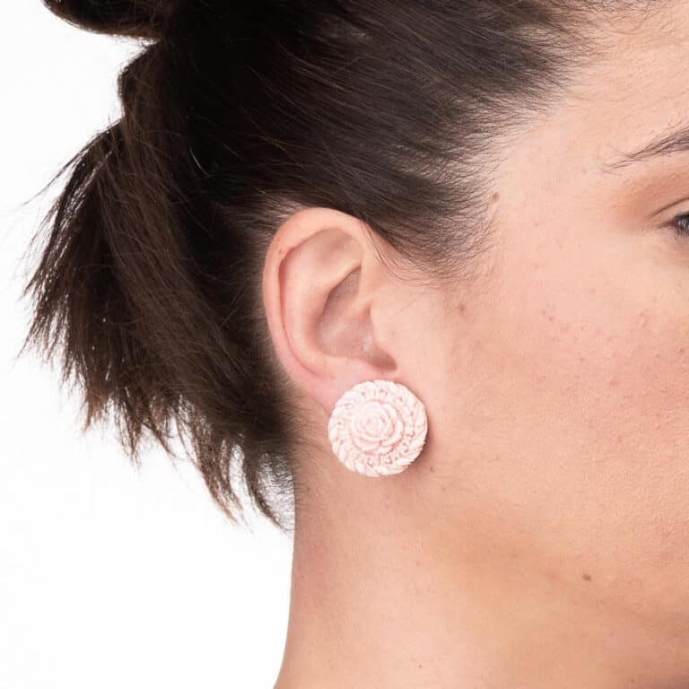 Orecchini clip colore rosa peau d’ange 2