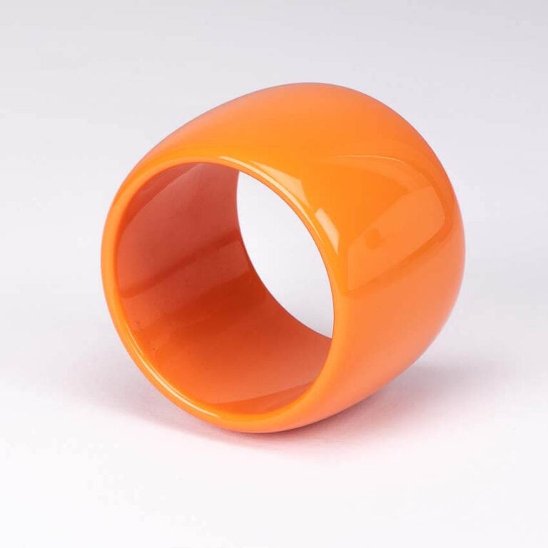 Bracciale rigido bangle resina pregiata arancione 2