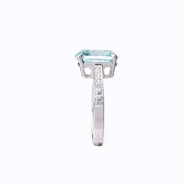 Anello argento pietra acquamarina gambo zirconi 05