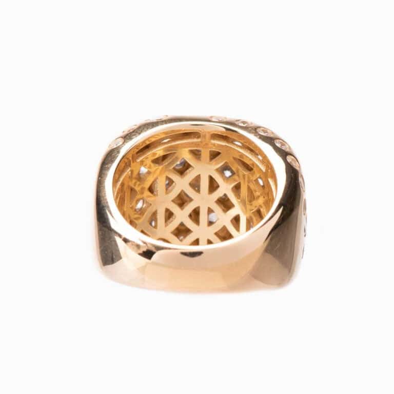 Anello fascia bombata argento zirconi crystal 04