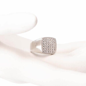 Anello mignolo argento pavè zirconi 01