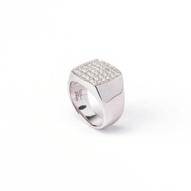 Anello mignolo argento pavè zirconi 02