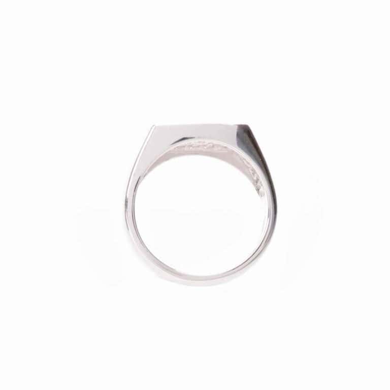 Anello mignolo argento pavè zirconi 03