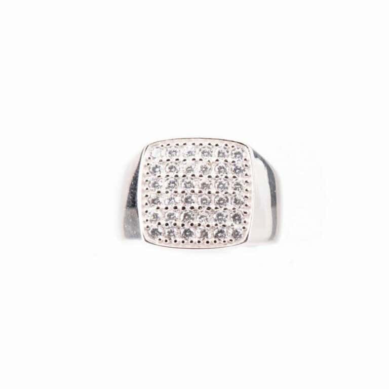 Anello mignolo argento pavè zirconi 05