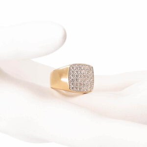Anello mignolo argento placcato oro pavè zirconi 01