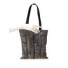 Pochette maglia cristalli argento brunito modello shopper taglia L 02